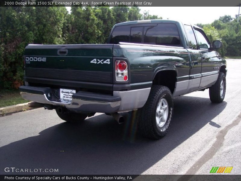 Forest Green Pearlcoat / Mist Gray 2000 Dodge Ram 1500 SLT Extended Cab 4x4