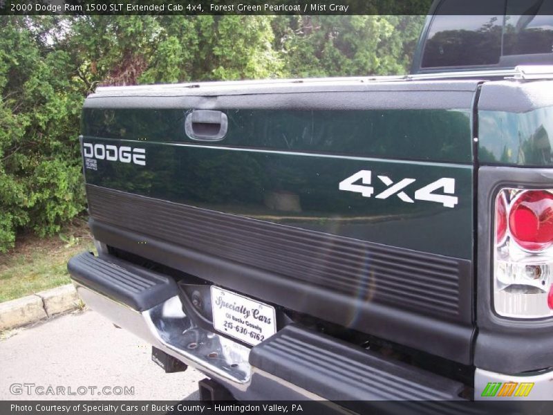 Forest Green Pearlcoat / Mist Gray 2000 Dodge Ram 1500 SLT Extended Cab 4x4