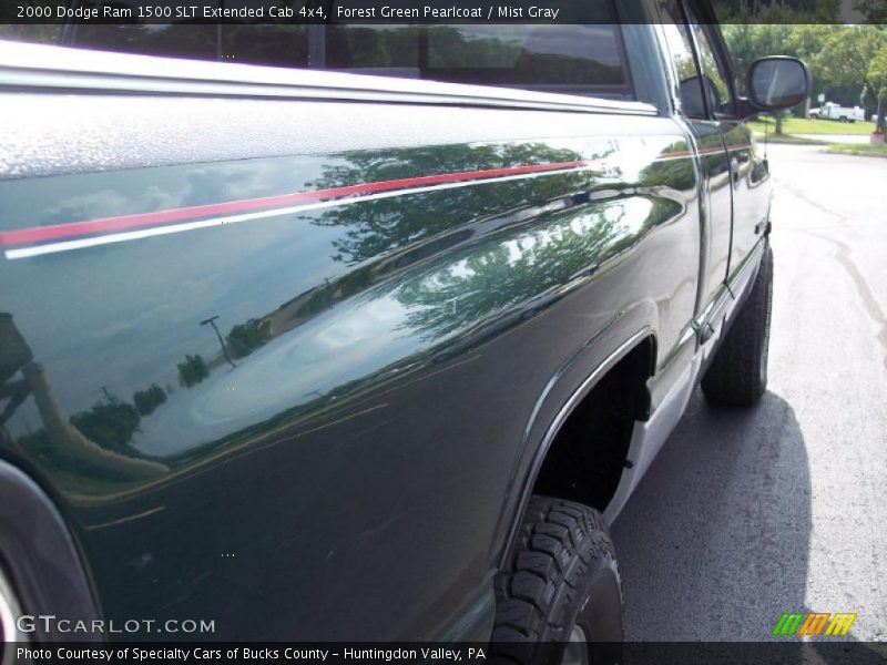 Forest Green Pearlcoat / Mist Gray 2000 Dodge Ram 1500 SLT Extended Cab 4x4