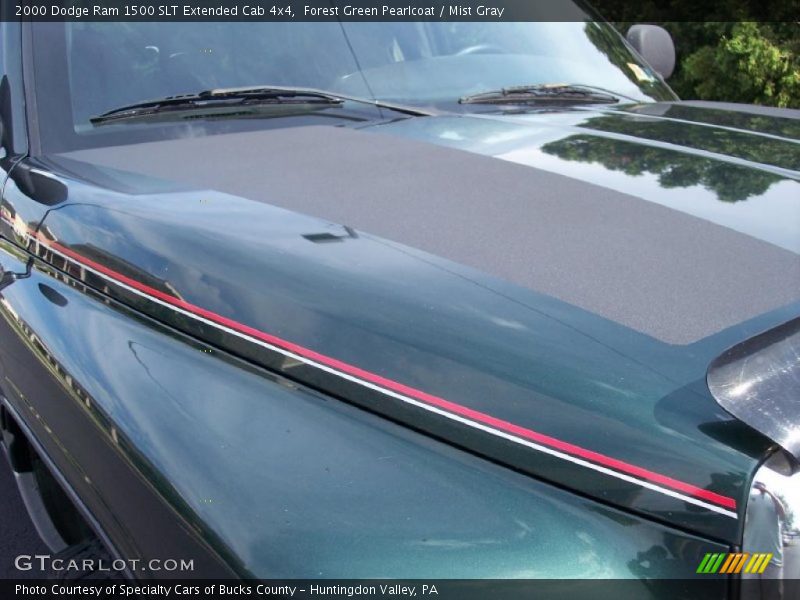 Forest Green Pearlcoat / Mist Gray 2000 Dodge Ram 1500 SLT Extended Cab 4x4