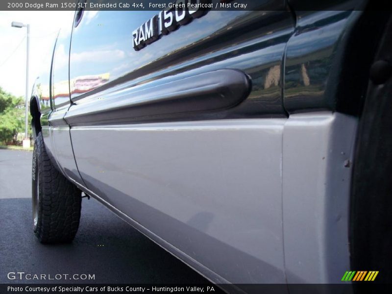 Forest Green Pearlcoat / Mist Gray 2000 Dodge Ram 1500 SLT Extended Cab 4x4