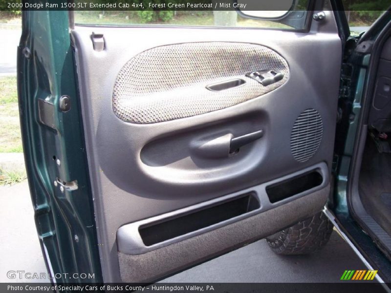 Forest Green Pearlcoat / Mist Gray 2000 Dodge Ram 1500 SLT Extended Cab 4x4