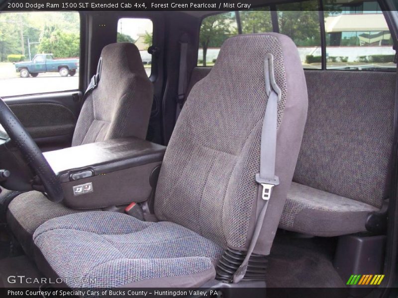 Forest Green Pearlcoat / Mist Gray 2000 Dodge Ram 1500 SLT Extended Cab 4x4