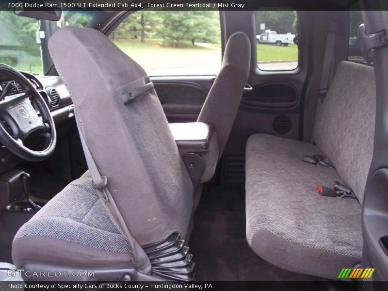 Forest Green Pearlcoat / Mist Gray 2000 Dodge Ram 1500 SLT Extended Cab 4x4