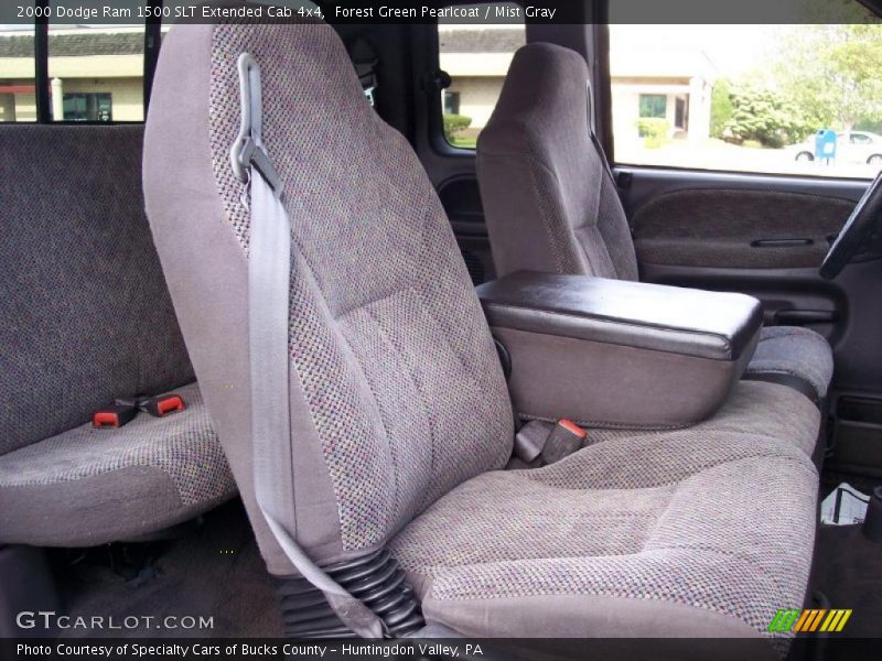 Forest Green Pearlcoat / Mist Gray 2000 Dodge Ram 1500 SLT Extended Cab 4x4