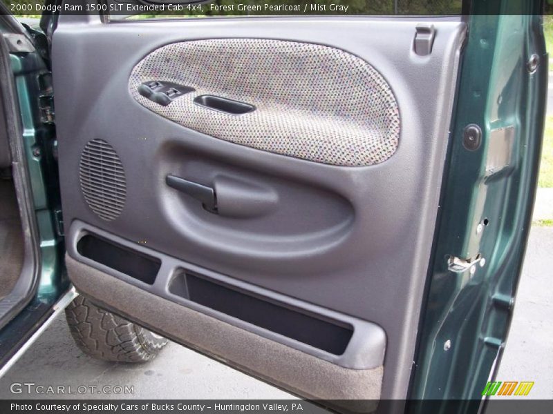 Forest Green Pearlcoat / Mist Gray 2000 Dodge Ram 1500 SLT Extended Cab 4x4