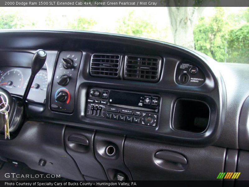 Forest Green Pearlcoat / Mist Gray 2000 Dodge Ram 1500 SLT Extended Cab 4x4