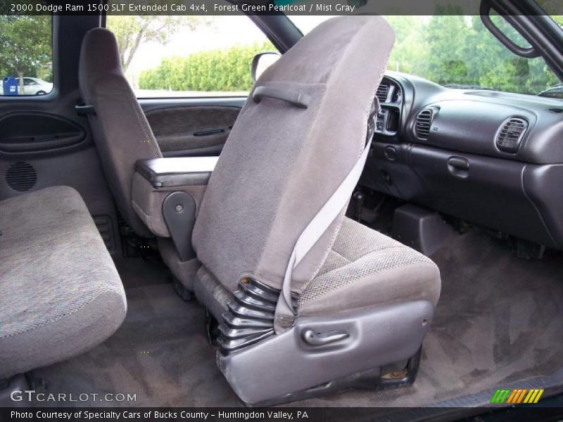 Forest Green Pearlcoat / Mist Gray 2000 Dodge Ram 1500 SLT Extended Cab 4x4
