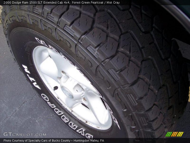 Forest Green Pearlcoat / Mist Gray 2000 Dodge Ram 1500 SLT Extended Cab 4x4