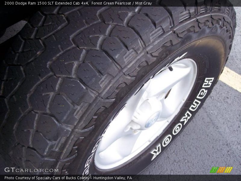 Forest Green Pearlcoat / Mist Gray 2000 Dodge Ram 1500 SLT Extended Cab 4x4