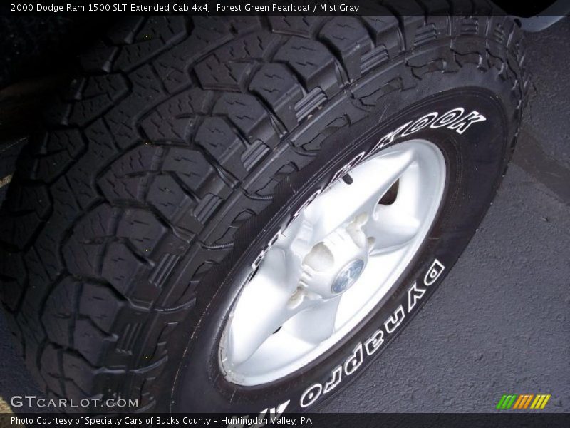 Forest Green Pearlcoat / Mist Gray 2000 Dodge Ram 1500 SLT Extended Cab 4x4