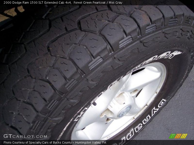 Forest Green Pearlcoat / Mist Gray 2000 Dodge Ram 1500 SLT Extended Cab 4x4