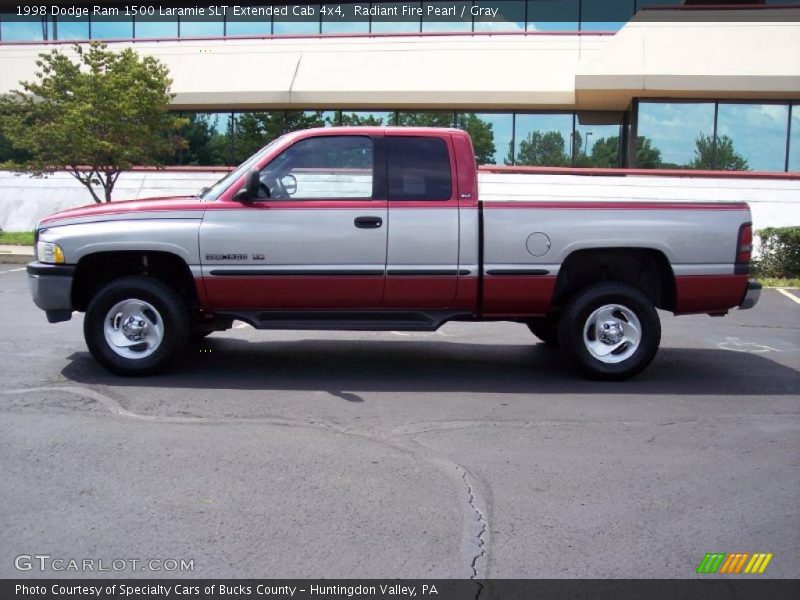 Radiant Fire Pearl / Gray 1998 Dodge Ram 1500 Laramie SLT Extended Cab 4x4