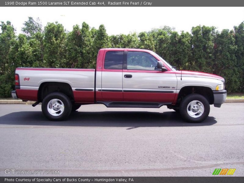 Radiant Fire Pearl / Gray 1998 Dodge Ram 1500 Laramie SLT Extended Cab 4x4
