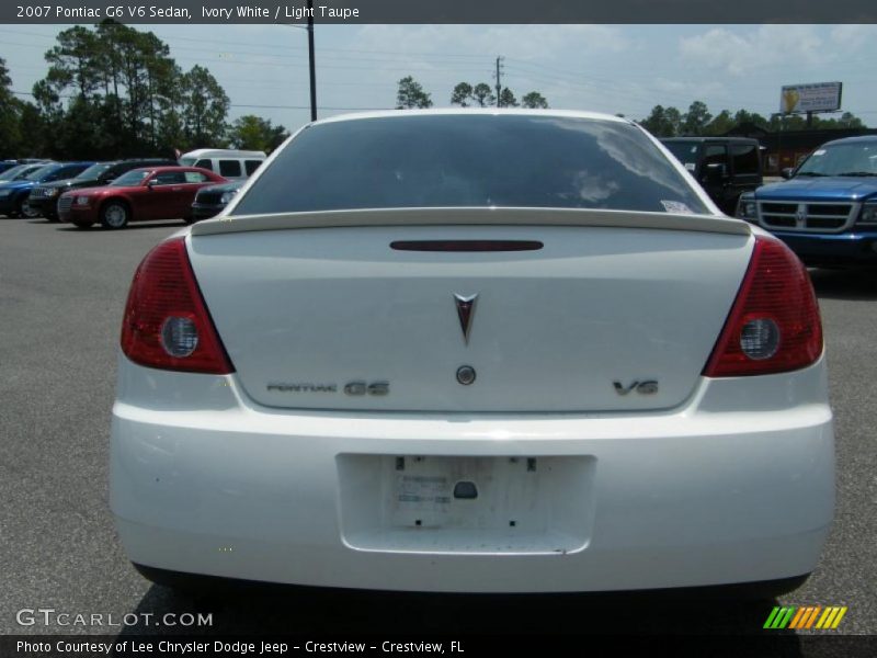 Ivory White / Light Taupe 2007 Pontiac G6 V6 Sedan