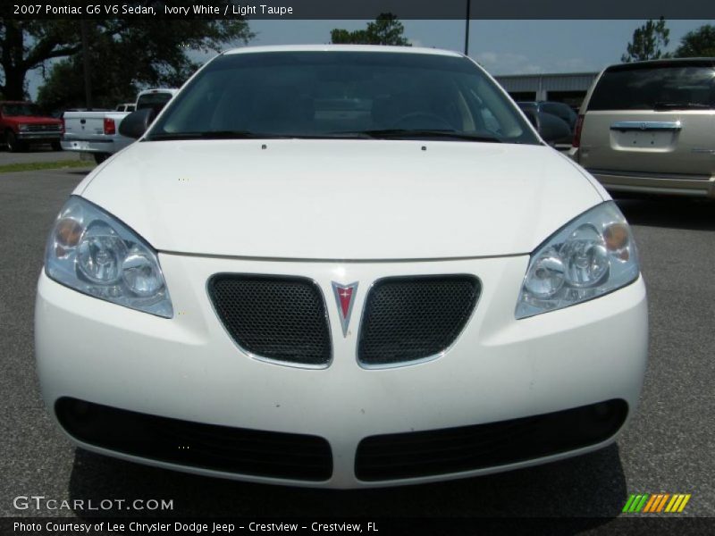 Ivory White / Light Taupe 2007 Pontiac G6 V6 Sedan