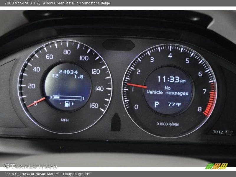 Willow Green Metallic / Sandstone Beige 2008 Volvo S80 3.2