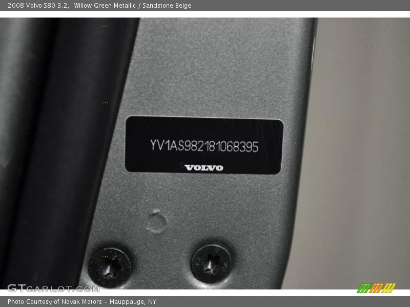 Willow Green Metallic / Sandstone Beige 2008 Volvo S80 3.2