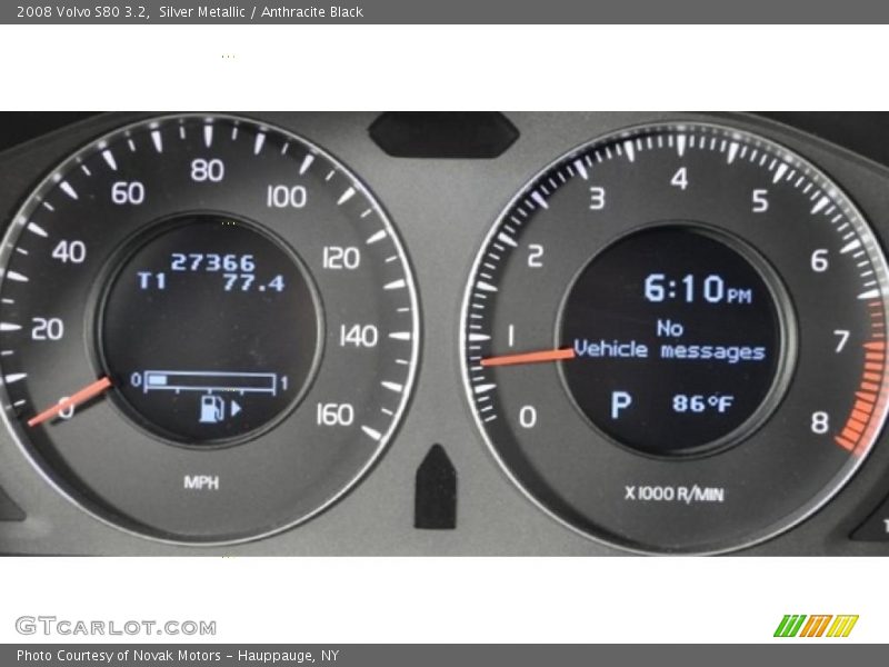 Silver Metallic / Anthracite Black 2008 Volvo S80 3.2