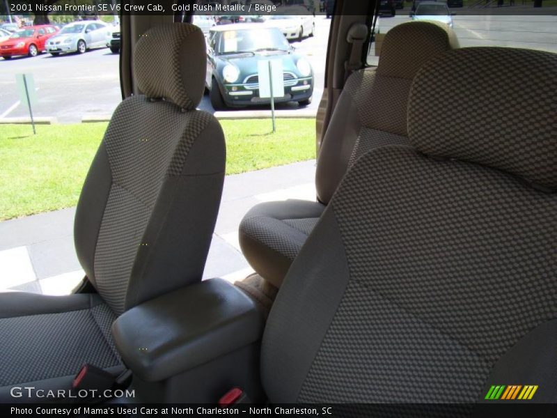 Gold Rush Metallic / Beige 2001 Nissan Frontier SE V6 Crew Cab