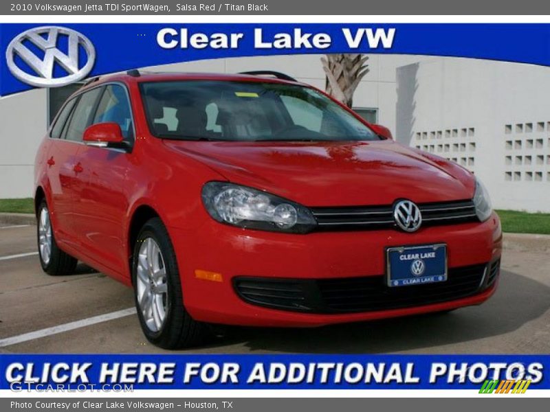 Salsa Red / Titan Black 2010 Volkswagen Jetta TDI SportWagen