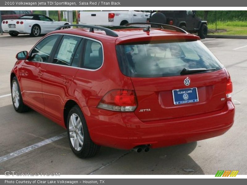 Salsa Red / Titan Black 2010 Volkswagen Jetta TDI SportWagen