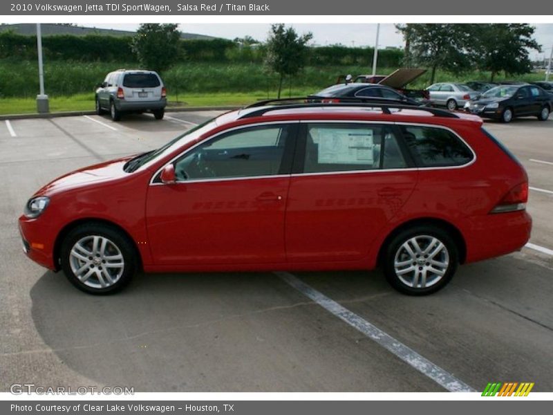 Salsa Red / Titan Black 2010 Volkswagen Jetta TDI SportWagen