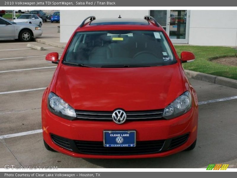 Salsa Red / Titan Black 2010 Volkswagen Jetta TDI SportWagen