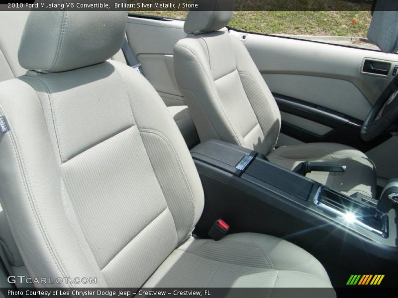 Brilliant Silver Metallic / Stone 2010 Ford Mustang V6 Convertible