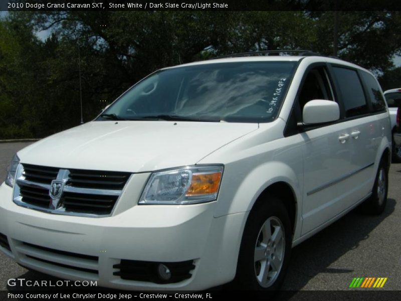 Stone White / Dark Slate Gray/Light Shale 2010 Dodge Grand Caravan SXT