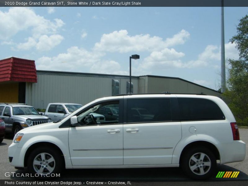 Stone White / Dark Slate Gray/Light Shale 2010 Dodge Grand Caravan SXT