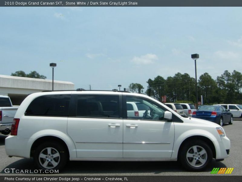 Stone White / Dark Slate Gray/Light Shale 2010 Dodge Grand Caravan SXT