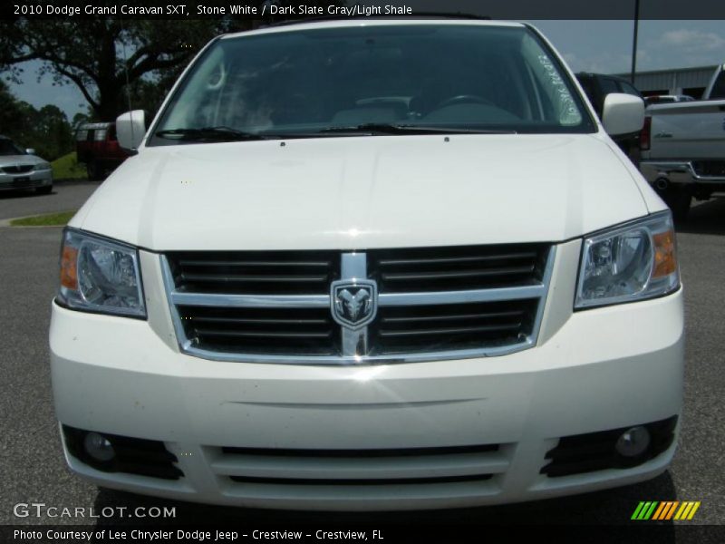 Stone White / Dark Slate Gray/Light Shale 2010 Dodge Grand Caravan SXT