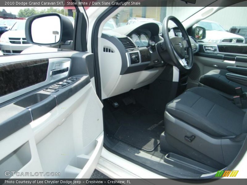 Stone White / Dark Slate Gray/Light Shale 2010 Dodge Grand Caravan SXT