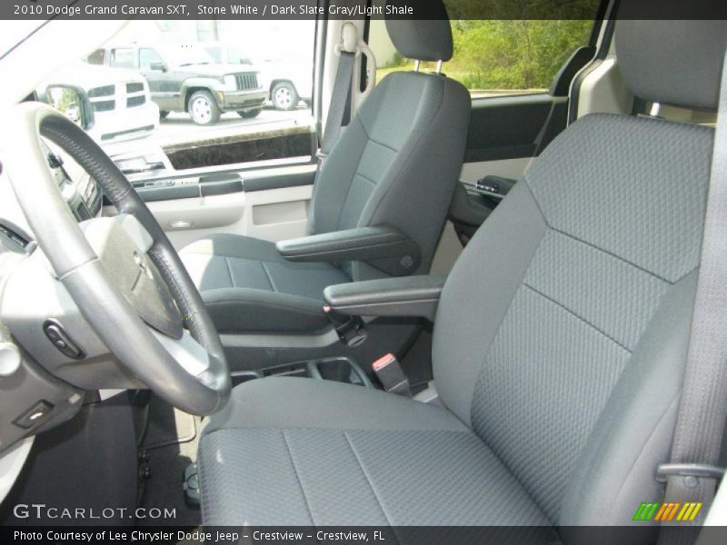 Stone White / Dark Slate Gray/Light Shale 2010 Dodge Grand Caravan SXT
