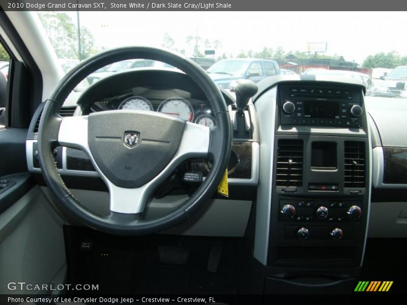 Stone White / Dark Slate Gray/Light Shale 2010 Dodge Grand Caravan SXT