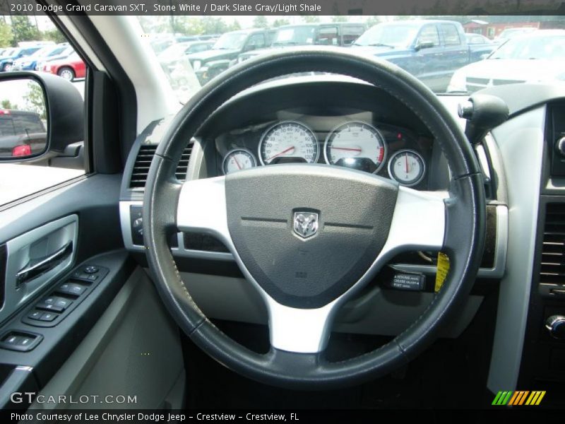 Stone White / Dark Slate Gray/Light Shale 2010 Dodge Grand Caravan SXT