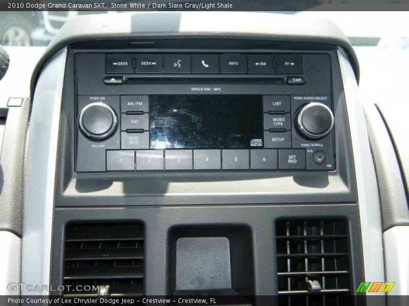 Stone White / Dark Slate Gray/Light Shale 2010 Dodge Grand Caravan SXT