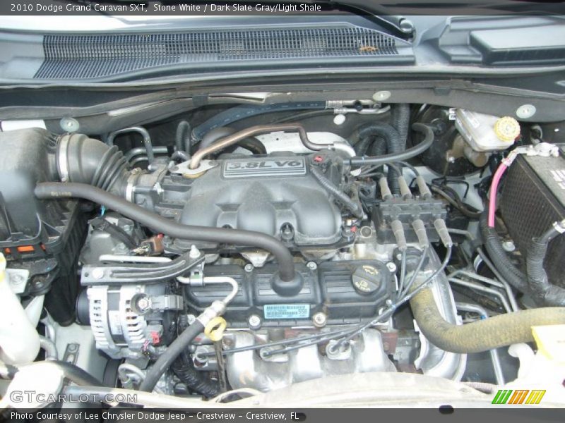 Stone White / Dark Slate Gray/Light Shale 2010 Dodge Grand Caravan SXT