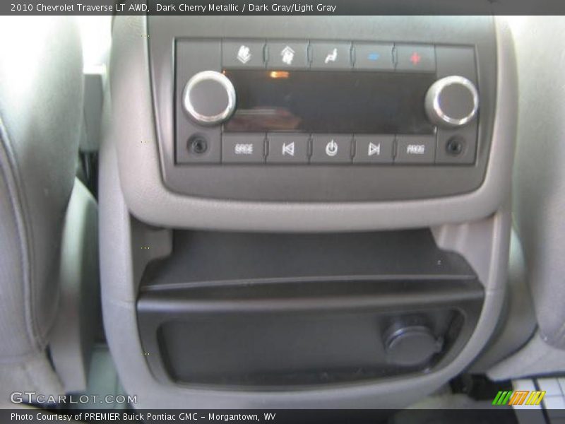 Dark Cherry Metallic / Dark Gray/Light Gray 2010 Chevrolet Traverse LT AWD