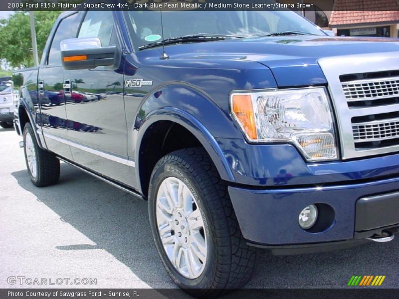 Dark Blue Pearl Metallic / Medium Stone Leather/Sienna Brown 2009 Ford F150 Platinum SuperCrew 4x4