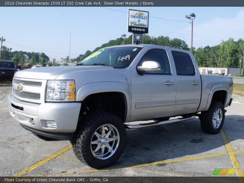 Sheer Silver Metallic / Ebony 2010 Chevrolet Silverado 1500 LT Z92 Crew Cab 4x4