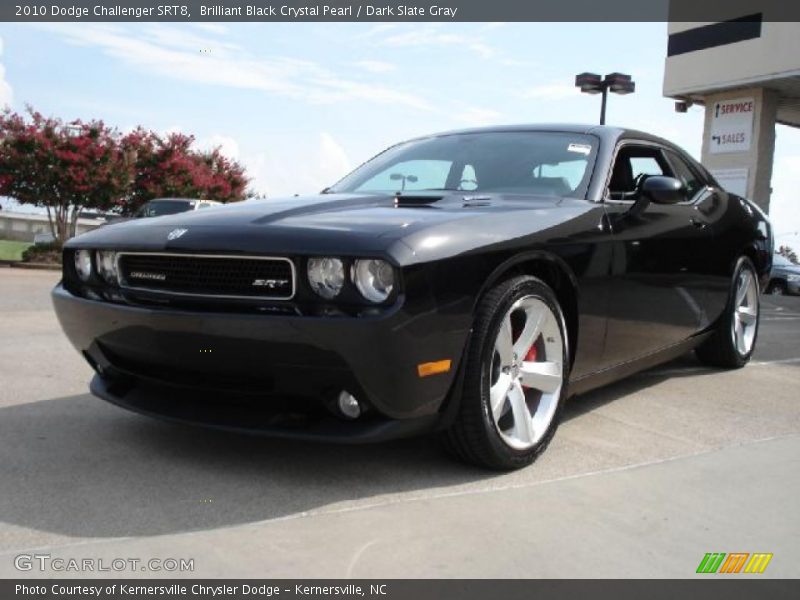 Brilliant Black Crystal Pearl / Dark Slate Gray 2010 Dodge Challenger SRT8