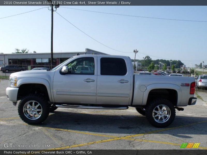 Sheer Silver Metallic / Ebony 2010 Chevrolet Silverado 1500 LT Z92 Crew Cab 4x4