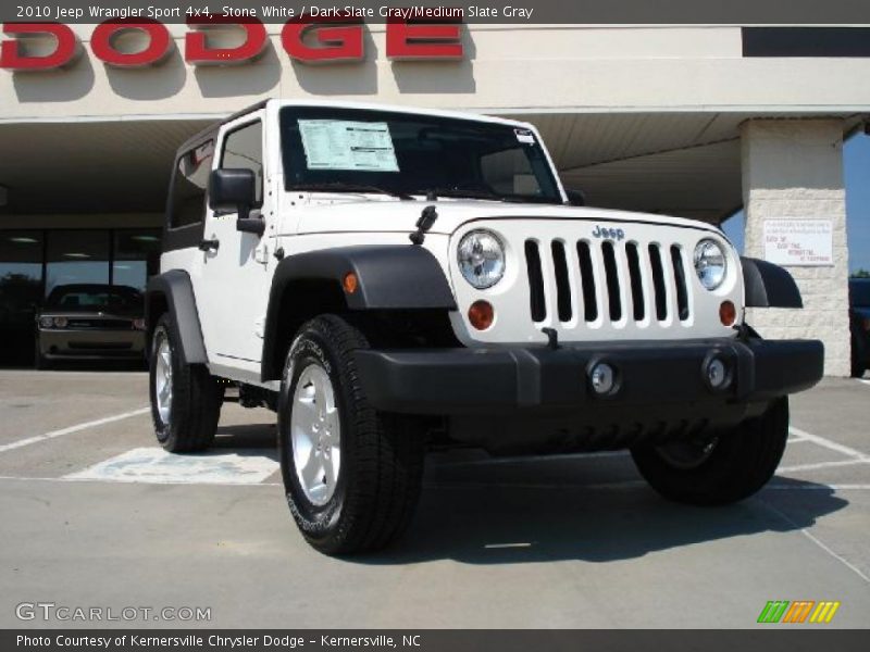 Stone White / Dark Slate Gray/Medium Slate Gray 2010 Jeep Wrangler Sport 4x4