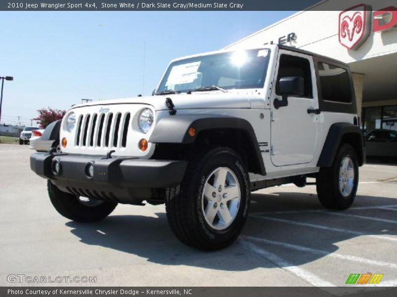 Stone White / Dark Slate Gray/Medium Slate Gray 2010 Jeep Wrangler Sport 4x4