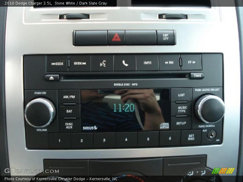 Stone White / Dark Slate Gray 2010 Dodge Charger 3.5L