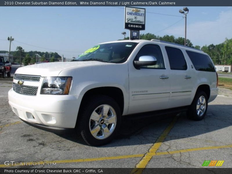 White Diamond Tricoat / Light Cashmere/Dark Cashmere 2010 Chevrolet Suburban Diamond Edition
