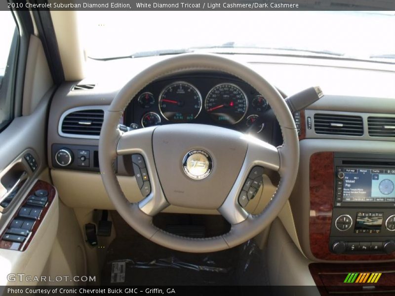 White Diamond Tricoat / Light Cashmere/Dark Cashmere 2010 Chevrolet Suburban Diamond Edition