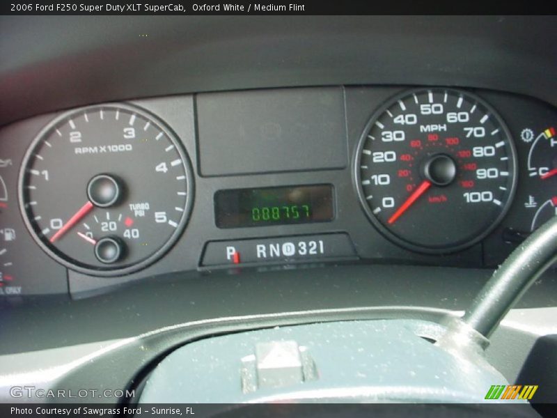 Oxford White / Medium Flint 2006 Ford F250 Super Duty XLT SuperCab